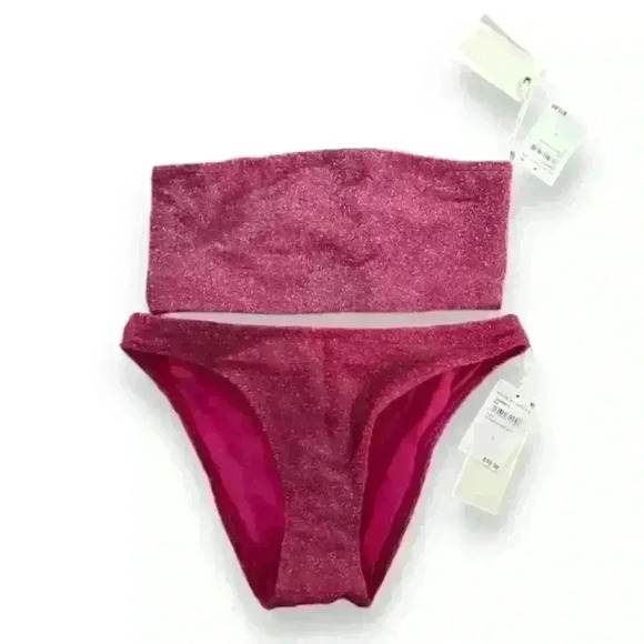 Good American Matching Bikini Set Hawaiian Pink Size Large/3 NEW​​ - Picture 1 of 7